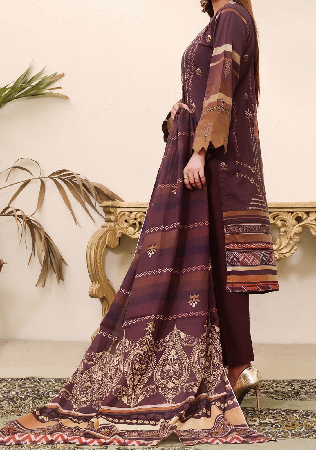 Bin Hameed Naira Ready Made Embroidered Lawn Dress - db25369