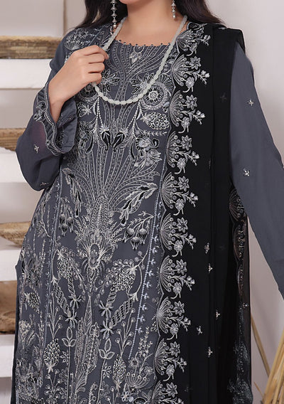 Bin Hameed Ready Made Embroidered Chiffon Dress - db22957