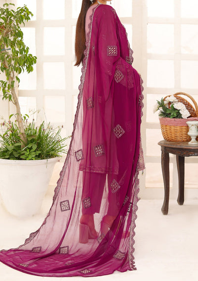 Bin Hameed Ready Made Embroidered Chiffon Dress - db23300