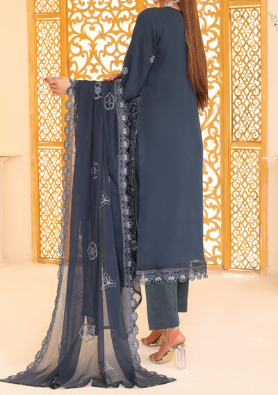 Bin Hameed Ready Made Heavy Embroidered Chiffon Dress - db24673