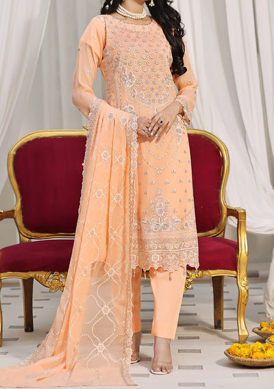 Bin Hameed Ready Made Heavy Embroidered Chiffon Dress - db24884