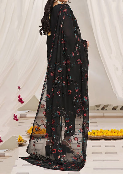 Bin Hameed Ready Made Heavy Embroidered Chiffon Dress - db24875