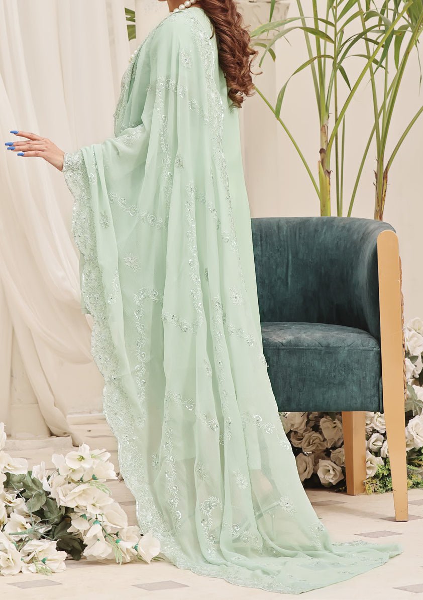 Bin Hameed Ready Made Heavy Embroidered Chiffon Dress - db24584