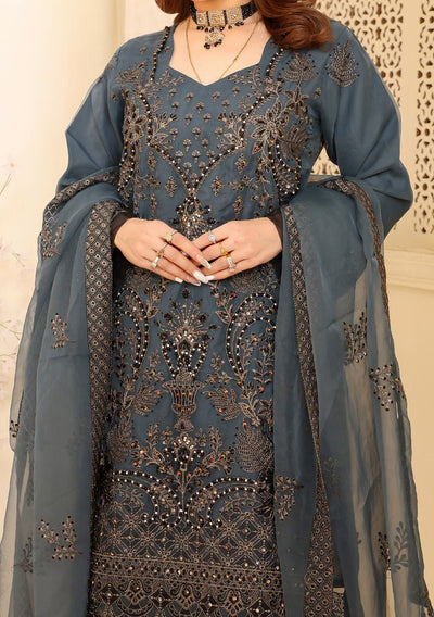 Bin Hameed Ready Made Heavy Embroidered Organza Dress - db24470