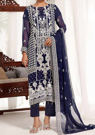 Bin Hameed Sanaubar Heavy Embroidered Chiffon Dress - db25490