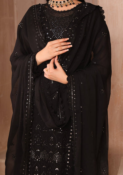 Bin Hameed Tahreem Heavy Embroidered Chiffon Dress - db25565