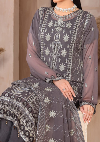 Bin Hameed Tahreem Heavy Embroidered Chiffon Dress - db25573