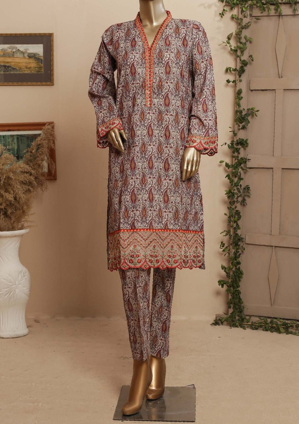 Bin Saeed Co ords Embroidered Ready Made Lawn Dress - db22059
