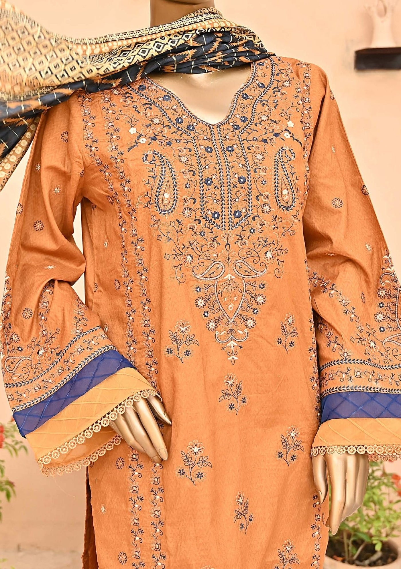 Bin Saeed Embroidered Ready Made Lawn Dress - db23469