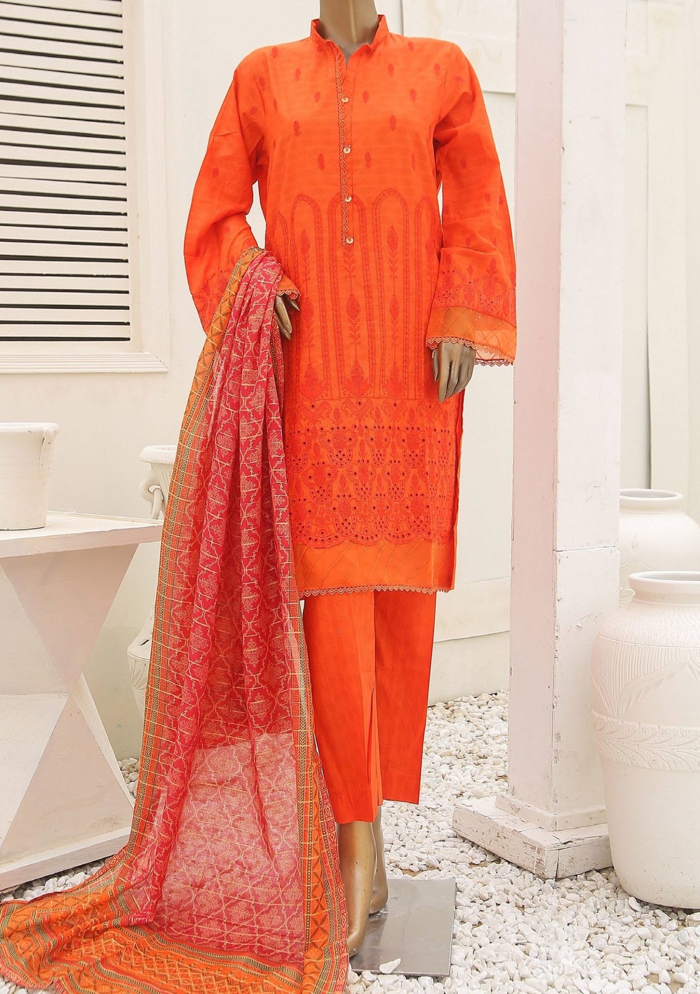 Bin Saeed Ready Made Chikankari Embroidered Dress - db23477