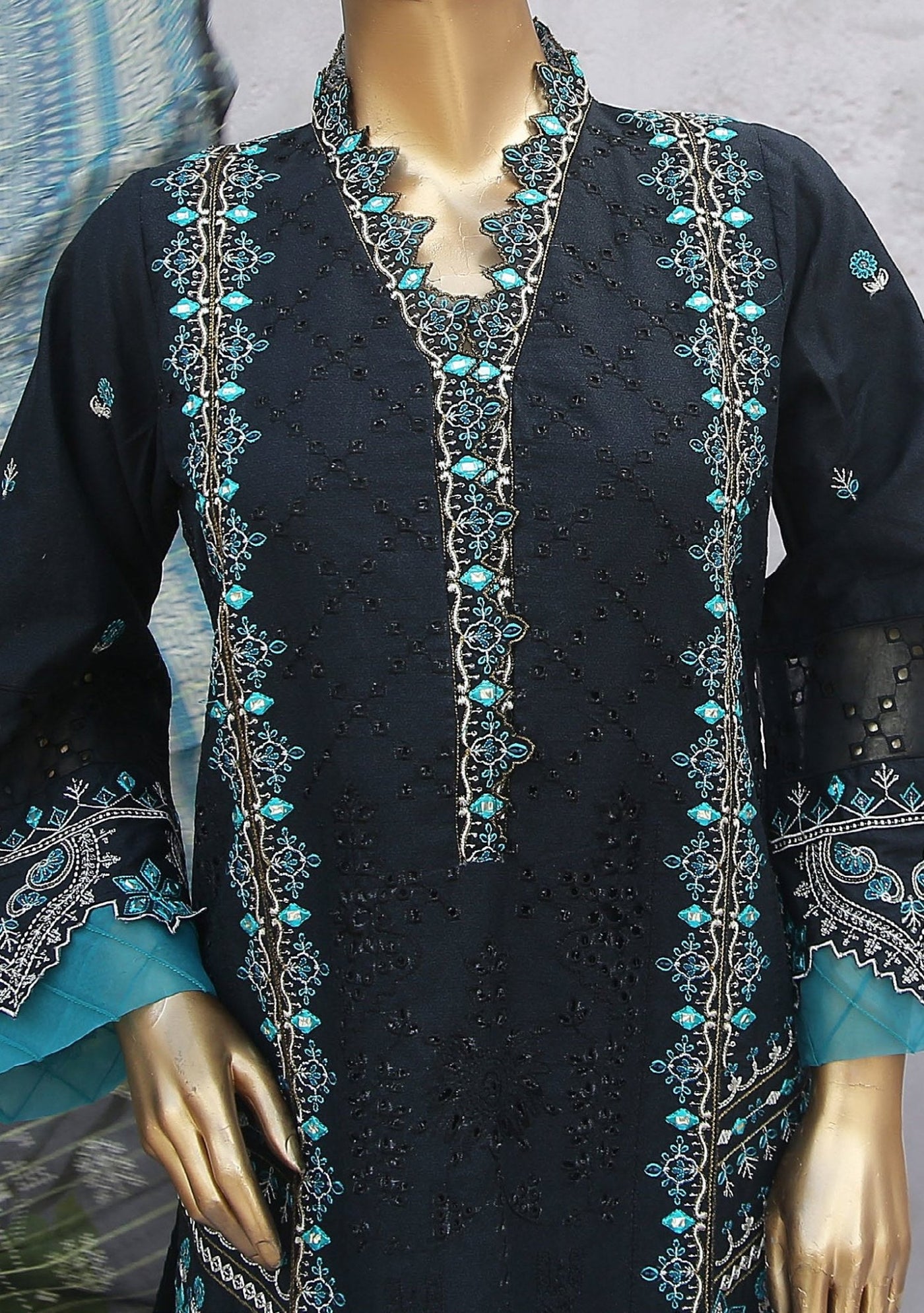 Bin Saeed Ready Made Embroidered Chikankari Dress - db24536