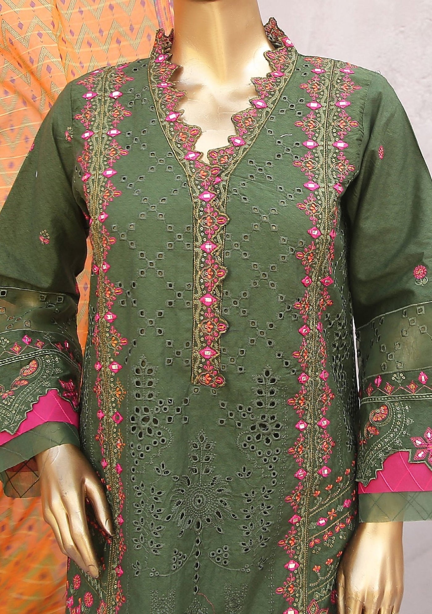 Bin Saeed Ready Made Embroidered Chikankari Dress - db24534