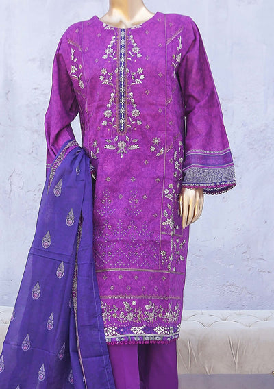 Bin Saeed Ready Made Embroidered Cotton Dress - db24464