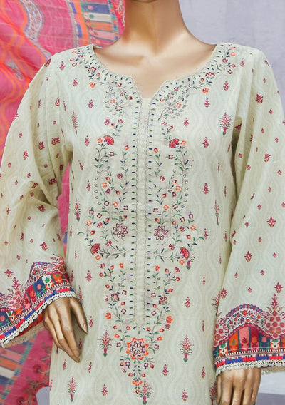 Bin Saeed Ready Made Embroidered Cotton Dress - db24272