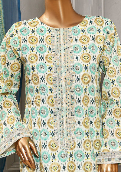 Bin Saeed Ready Made Embroidered Cotton Dress - db24499