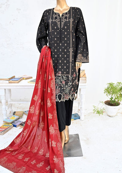 Bin Saeed Ready Made Embroidered Jacquard Dress - db23989