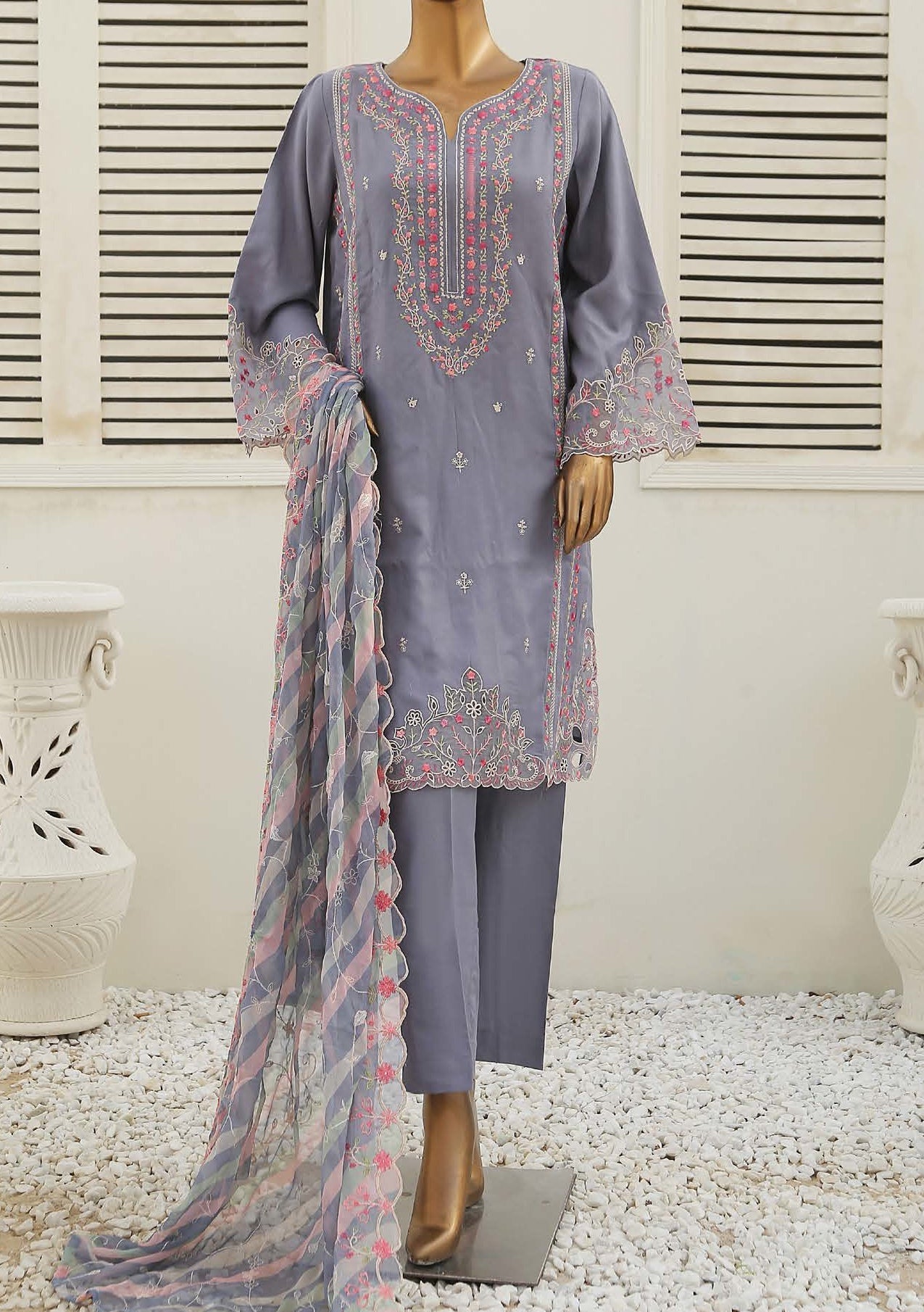 Bin Saeed Ready Made Embroidered Karandi Dress - db23752