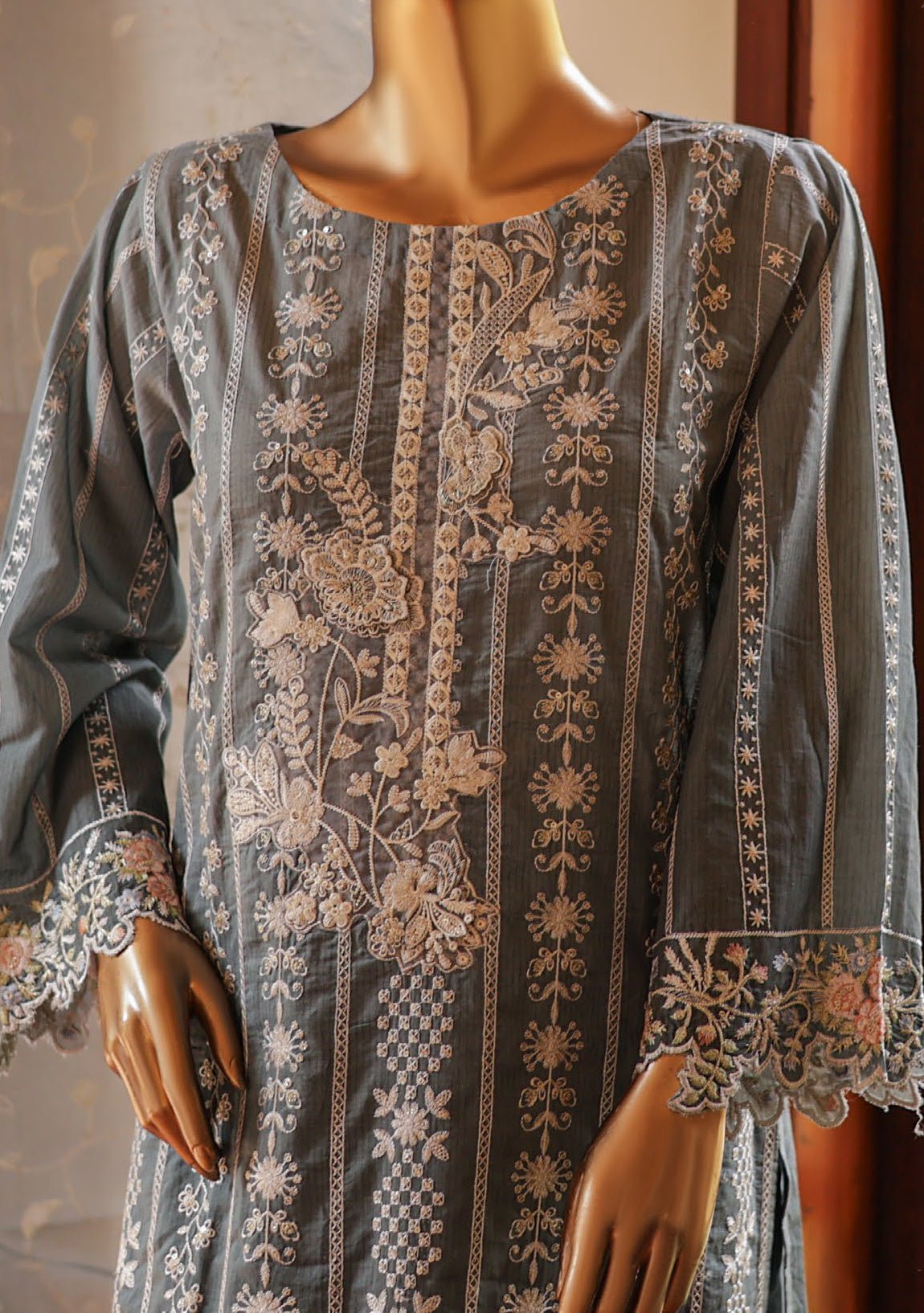 Bin Saeed Ready Made Embroidered Lawn Dress - db25443