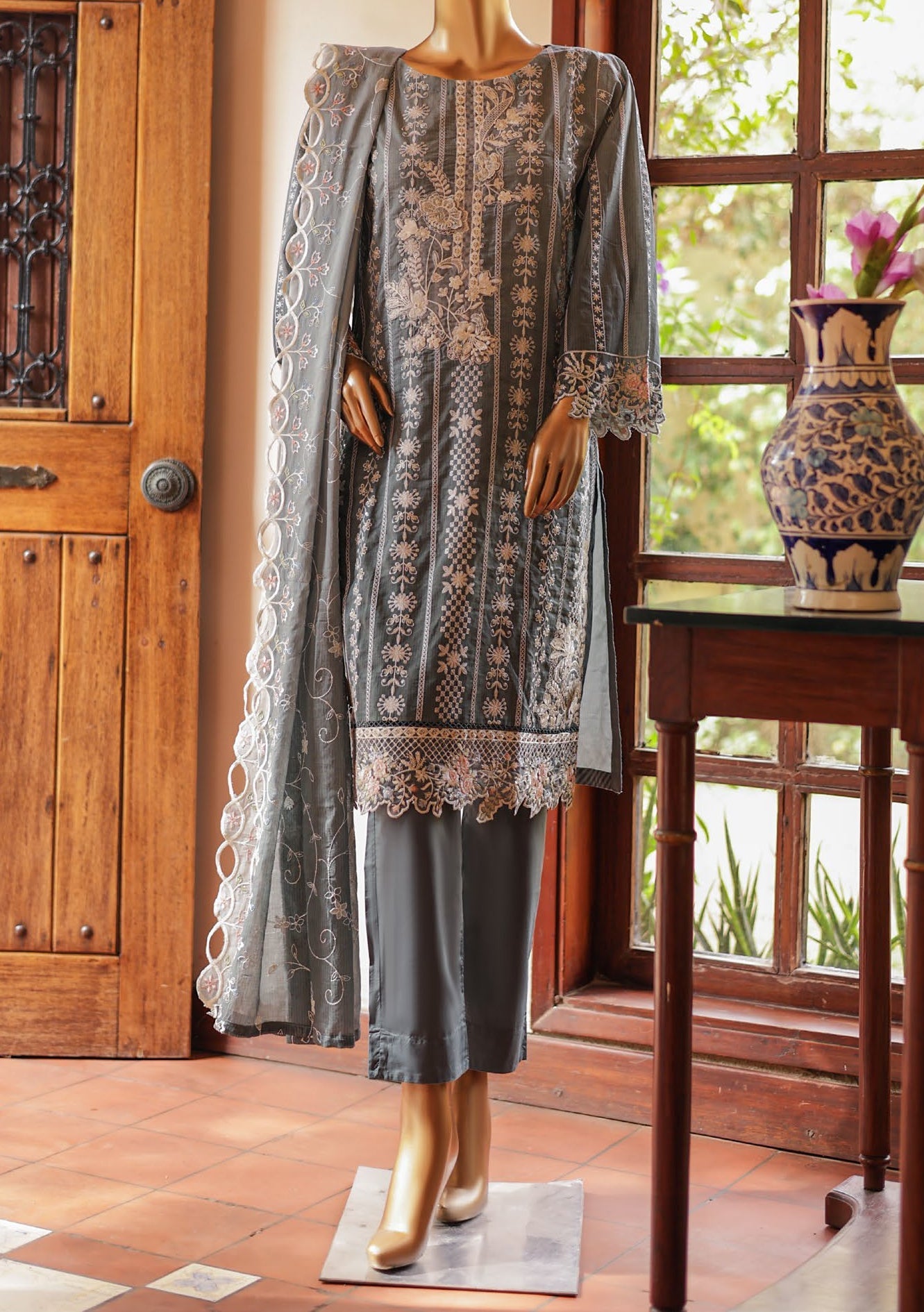Bin Saeed Ready Made Embroidered Lawn Dress - db25443