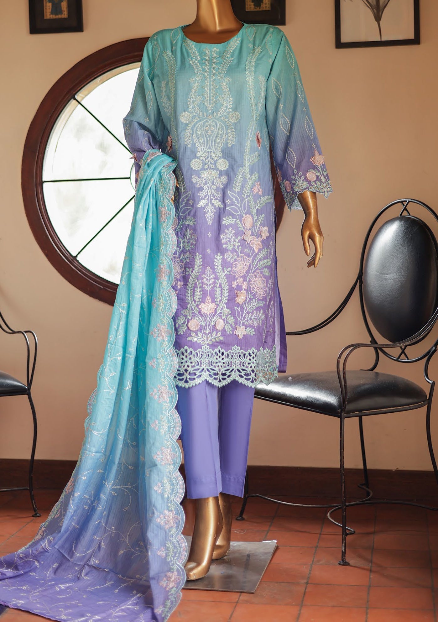 Bin Saeed Ready Made Embroidered Lawn Dress - db25452