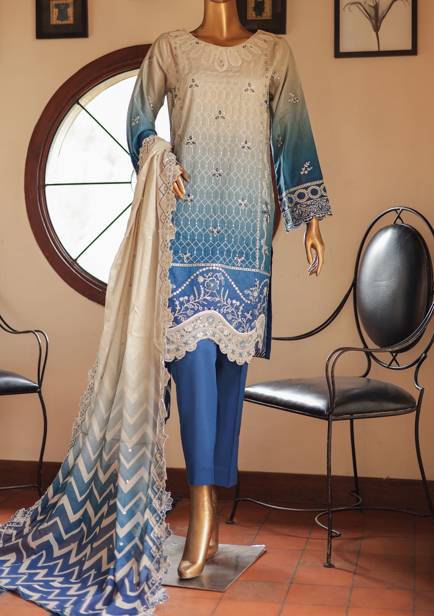 Bin Saeed Ready Made Embroidered Lawn Dress - db25451