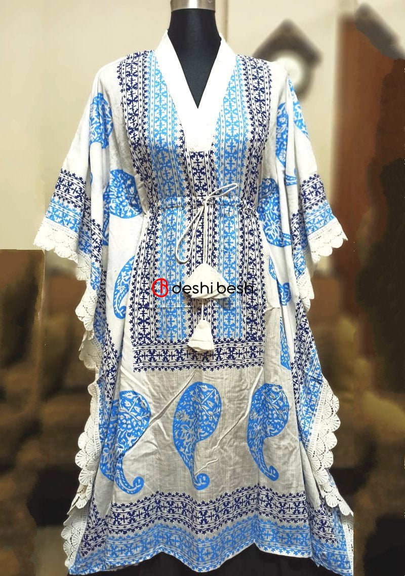 Boutique Designer Block Printed 1 Piece kaftan - db19603