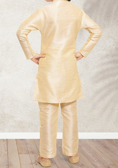 Boy's Party Wear Kurta Pajama With Waistcoat - db21386