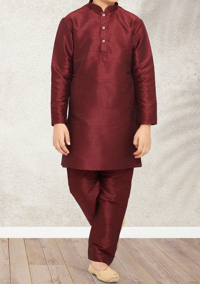 Boy's Party Wear Kurta Pajama With Waistcoat - db21389