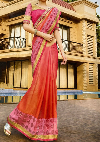 Designer Embroidered Georgette Saree - db20934