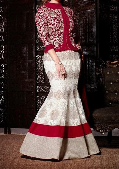 Dia Mirza Glamour Mohini Designer Lehenga Style Suit: Deshi Besh.