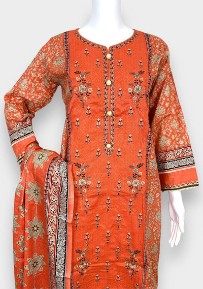 Embroidered 3 Pieces Pakistani Cotton Dress - db24365