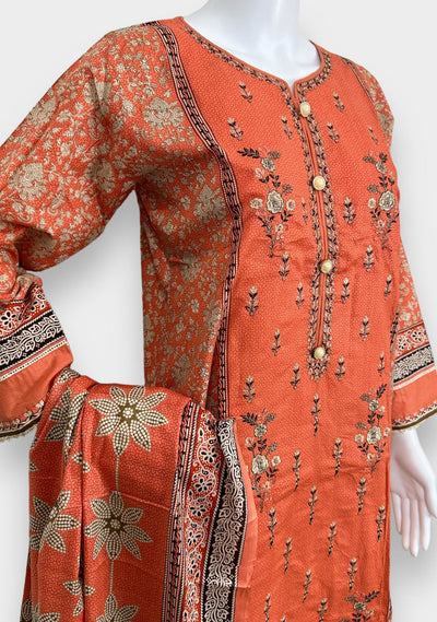 Embroidered 3 Pieces Pakistani Cotton Dress - db24365