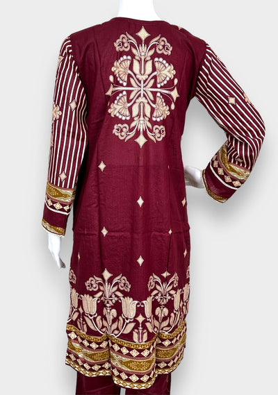 Embroidered 3 Pieces Pakistani Cotton Dress - db24361