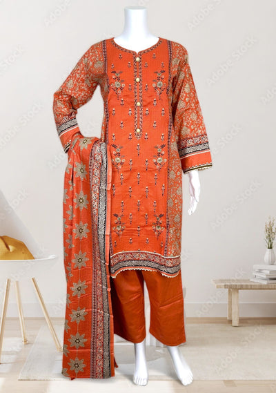 Embroidered 3 Pieces Pakistani Cotton Dress - db24365