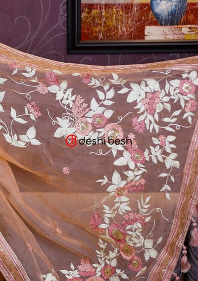 Exclusive Boutique Designer Muslin Saree - db17152