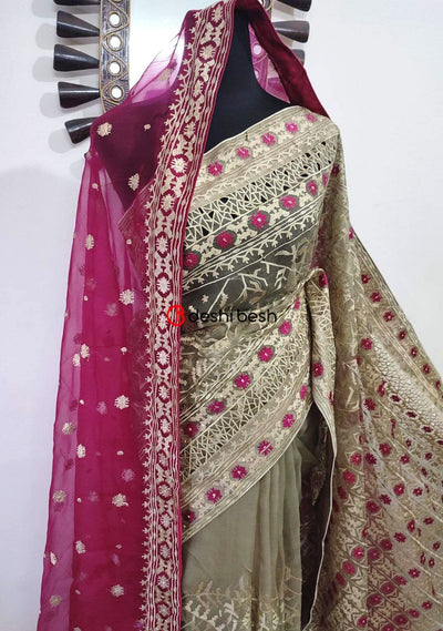 Exclusive Boutique Designer Muslin Saree - db20258