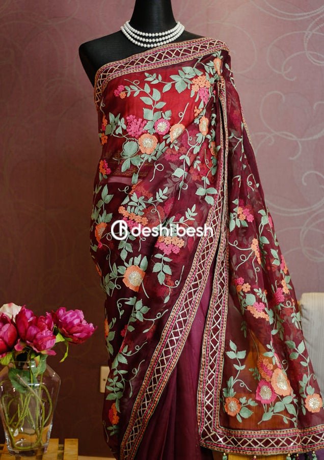 Exclusive Boutique Designer Muslin Saree - db17149