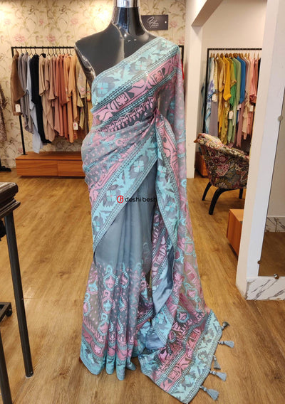 Exclusive Boutique Designer Muslin Saree - db20814