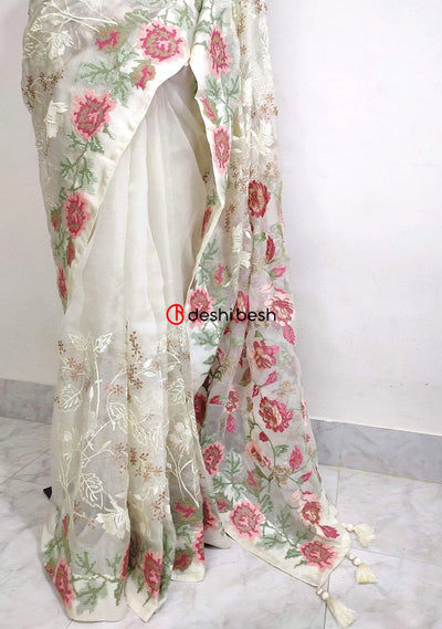 Exclusive Boutique Designer Muslin Saree - db20265