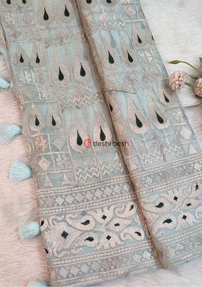 Exclusive Boutique Designer Muslin Saree - db20482