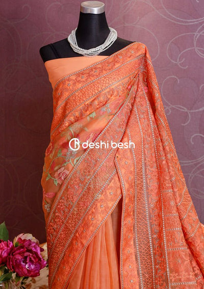 Exclusive Boutique Designer Muslin Saree - db17753