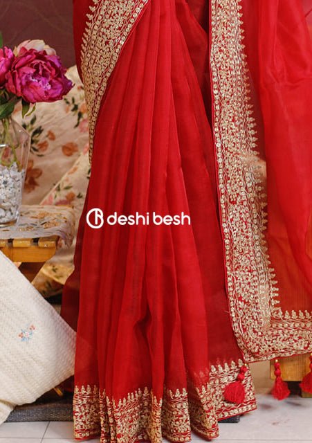 Exclusive Boutique Designer Muslin Saree - db17748