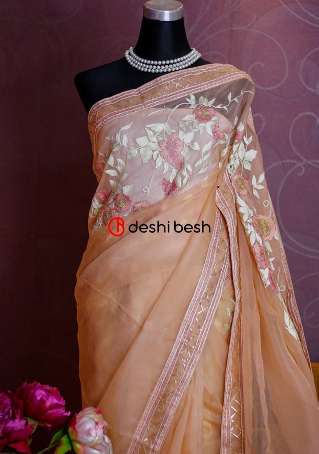 Exclusive Boutique Designer Muslin Saree - db17152