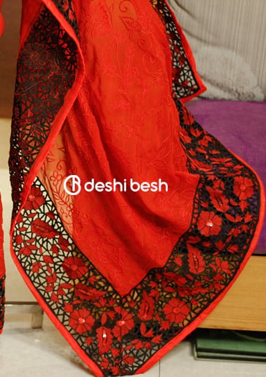 Exclusive Boutique Designer Muslin Saree - db17761