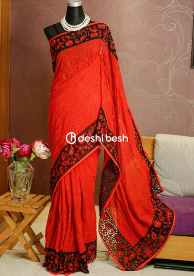 Exclusive Boutique Designer Muslin Saree - db17761