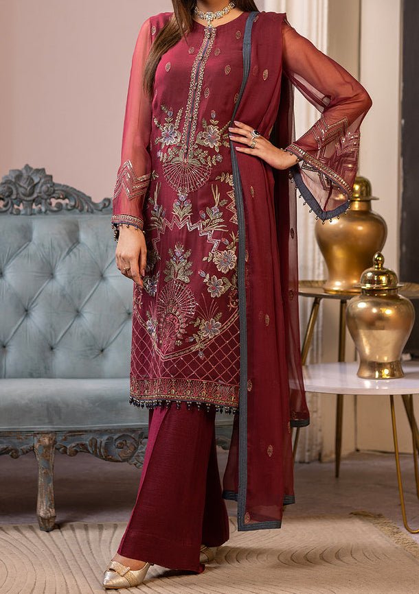 Flossie Warda Pakistani Luxury Chiffon Dress - db24959