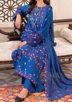 Gulljee Bella Ready Made Embroidered Lawn Dress - db25637