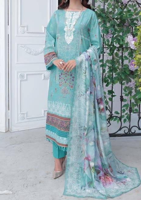 Gulljee Mahajal Pakistani Embroidered Lawn - db22935