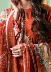 Gulljee Mishaal Ready Made Embroidered Lawn Dress - db24685