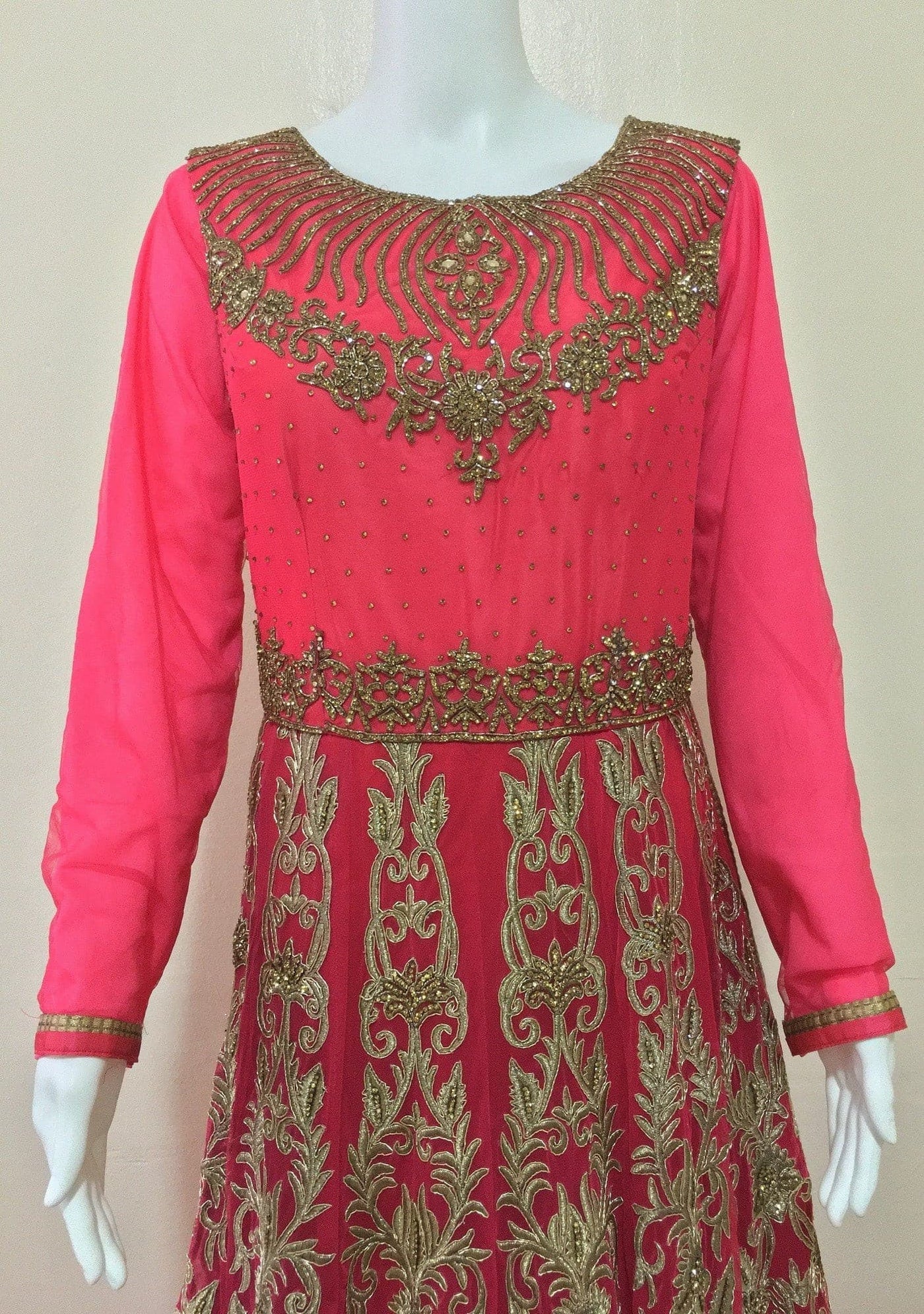 Heavy Bridal Handwork Gorgeous Anarkali Suit: Deshi Besh.